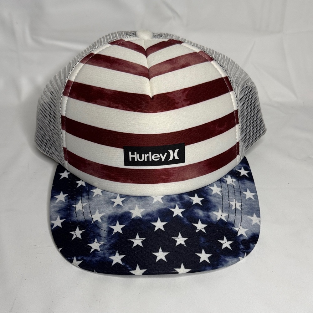 Hurley Red, White, and Blue Star Striped Hat